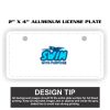 2" X 4" Aluminum License Plate  Thumbnail