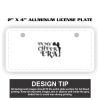2" X 4" Aluminum License Plate  Thumbnail