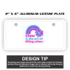 2" X 4" Aluminum License Plate  Thumbnail