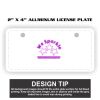 2" X 4" Aluminum License Plate  Thumbnail