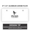 2" X 4" Aluminum License Plate  Thumbnail