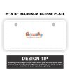2" X 4" Aluminum License Plate  Thumbnail