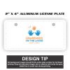 2" X 4" Aluminum License Plate  Thumbnail