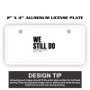 2" X 4" Aluminum License Plate  Thumbnail