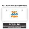 2" X 4" Aluminum License Plate  Thumbnail