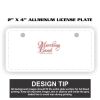 2" X 4" Aluminum License Plate  Thumbnail