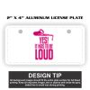 2" X 4" Aluminum License Plate  Thumbnail