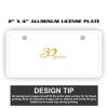 2" X 4" Aluminum License Plate  Thumbnail