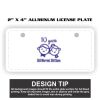 2" X 4" Aluminum License Plate  Thumbnail