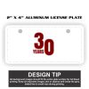2" X 4" Aluminum License Plate  Thumbnail