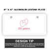 2" X 4" Aluminum License Plate  Thumbnail