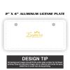 2" X 4" Aluminum License Plate  Thumbnail