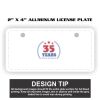 2" X 4" Aluminum License Plate  Thumbnail