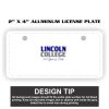 2" X 4" Aluminum License Plate  Thumbnail