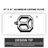 2" X 4" Aluminum License Plate  Thumbnail