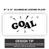 2" X 4" Aluminum License Plate  Thumbnail