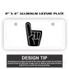 2" X 4" Aluminum License Plate  Thumbnail