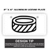 2" X 4" Aluminum License Plate  Thumbnail