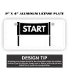 2" X 4" Aluminum License Plate  Thumbnail