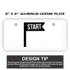 2" X 4" Aluminum License Plate  Thumbnail