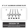2" X 4" Aluminum License Plate  Thumbnail