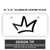 2" X 4" Aluminum License Plate  Thumbnail