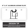 2" X 4" Aluminum License Plate  Thumbnail