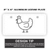 2" X 4" Aluminum License Plate  Thumbnail