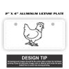 2" X 4" Aluminum License Plate  Thumbnail