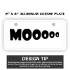 2" X 4" Aluminum License Plate  Thumbnail
