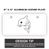 2" X 4" Aluminum License Plate  Thumbnail