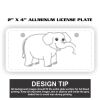 2" X 4" Aluminum License Plate  Thumbnail