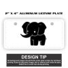 2" X 4" Aluminum License Plate  Thumbnail