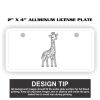 2" X 4" Aluminum License Plate  Thumbnail