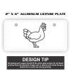 2" X 4" Aluminum License Plate  Thumbnail