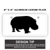 2" X 4" Aluminum License Plate  Thumbnail