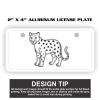 2" X 4" Aluminum License Plate  Thumbnail