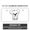 2" X 4" Aluminum License Plate  Thumbnail