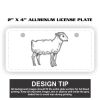 2" X 4" Aluminum License Plate  Thumbnail