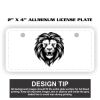 2" X 4" Aluminum License Plate  Thumbnail