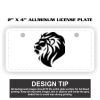2" X 4" Aluminum License Plate  Thumbnail