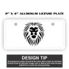 2" X 4" Aluminum License Plate  Thumbnail