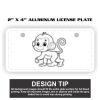 2" X 4" Aluminum License Plate  Thumbnail
