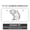 2" X 4" Aluminum License Plate  Thumbnail