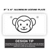 2" X 4" Aluminum License Plate  Thumbnail