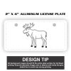 2" X 4" Aluminum License Plate  Thumbnail