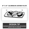 2" X 4" Aluminum License Plate  Thumbnail