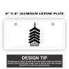 2" X 4" Aluminum License Plate  Thumbnail