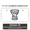 2" X 4" Aluminum License Plate  Thumbnail