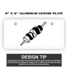 2" X 4" Aluminum License Plate  Thumbnail